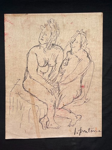 Lucio fontana quadro disegno - lucio,